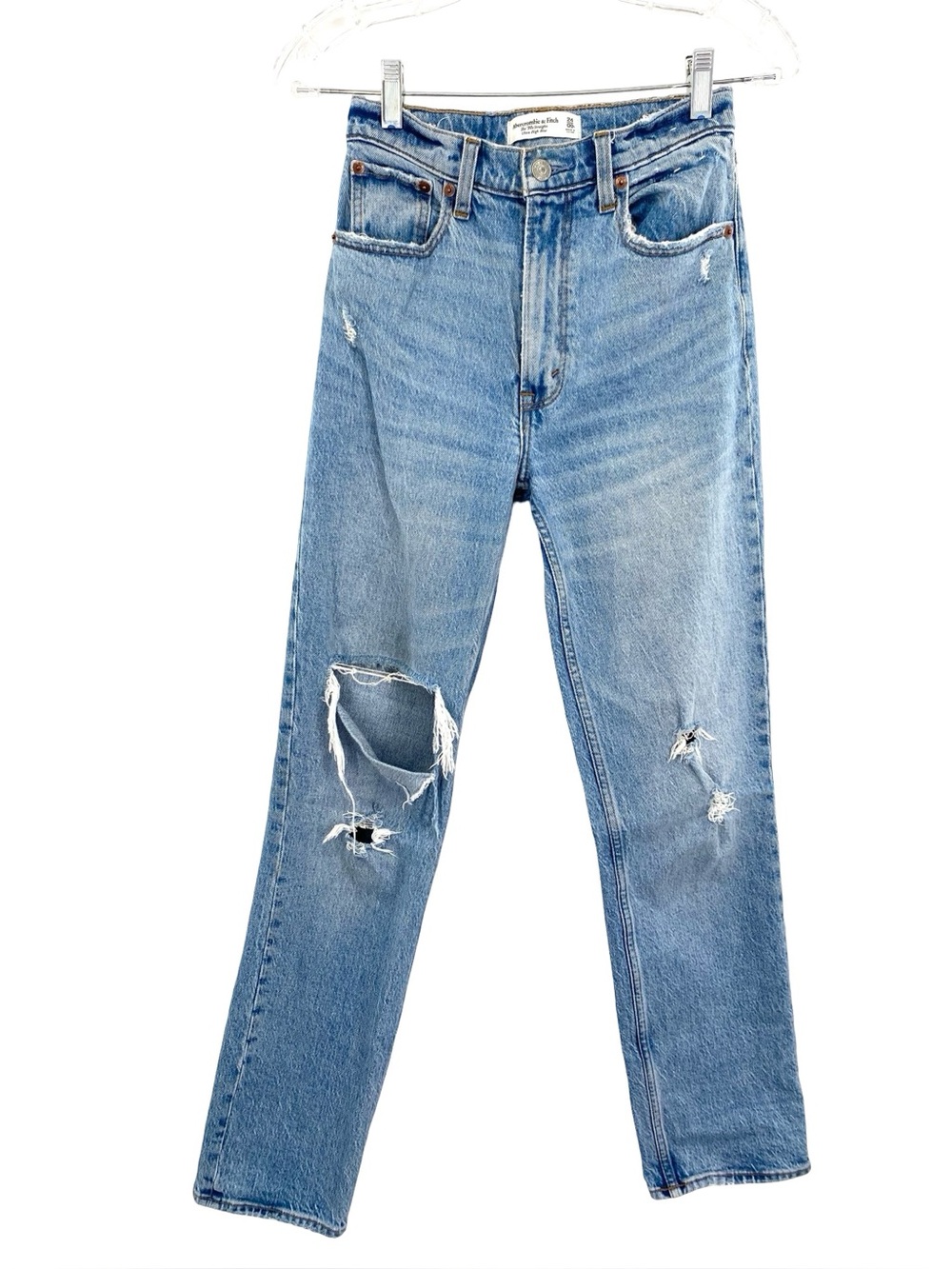 Abercrombie & Fitch The 90s Ultra High Rise Distressed Jeans Women’s Size 24